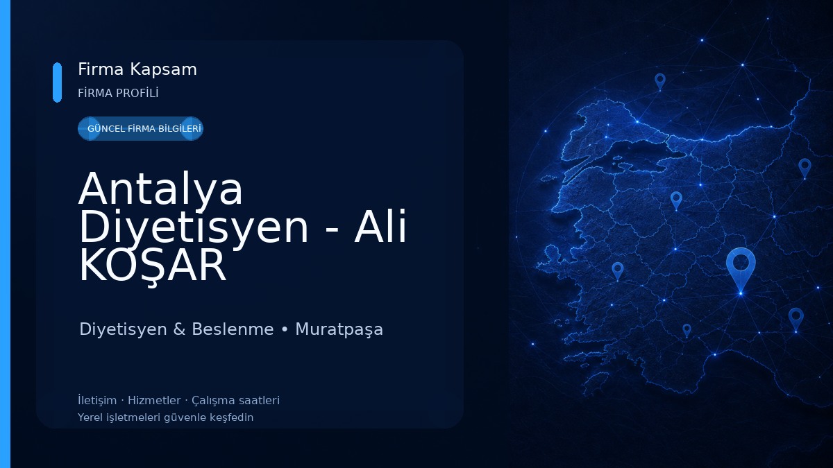 Antalya Diyetisyen - Ali KOŞAR Diyetisyen & Beslenme