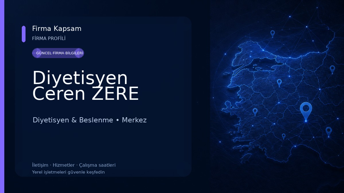 Diyetisyen Ceren ZERE Diyetisyen & Beslenme