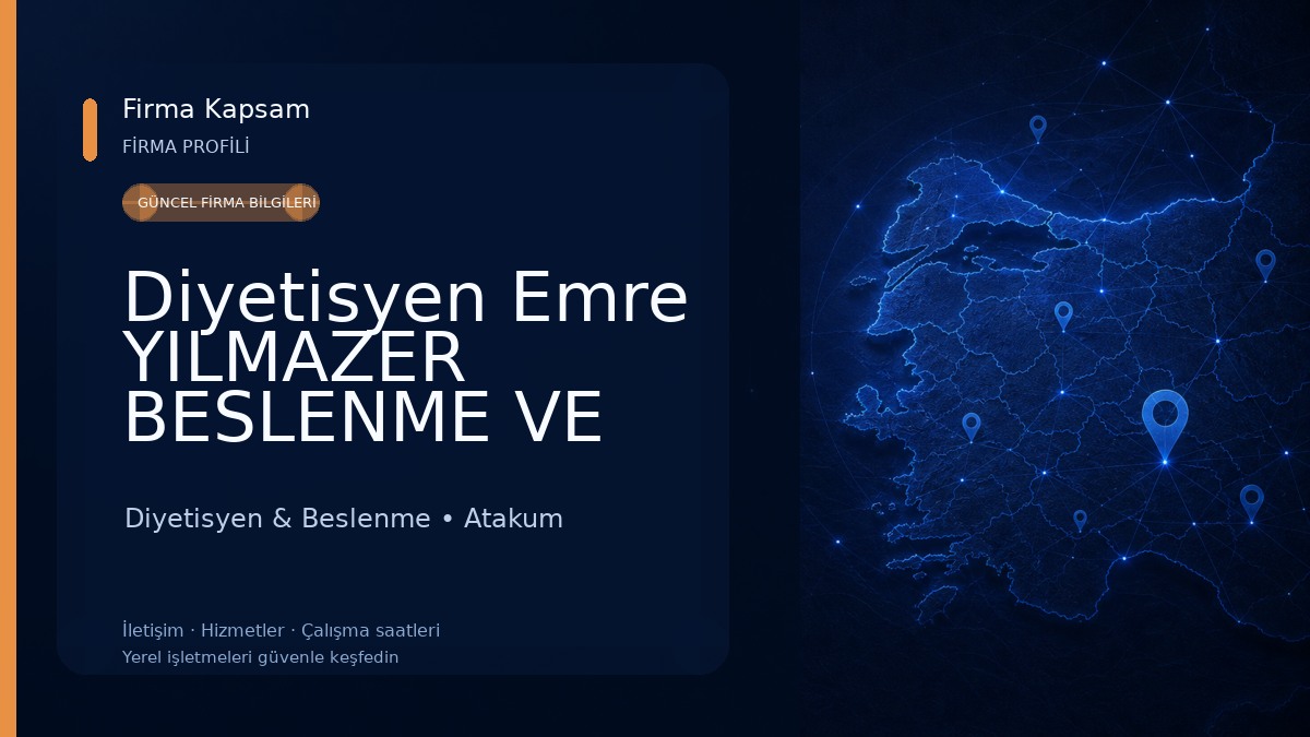 Diyetisyen Emre YILMAZER BESLENME VE DİYET KLİNİĞİ Diyetisyen & Beslenme