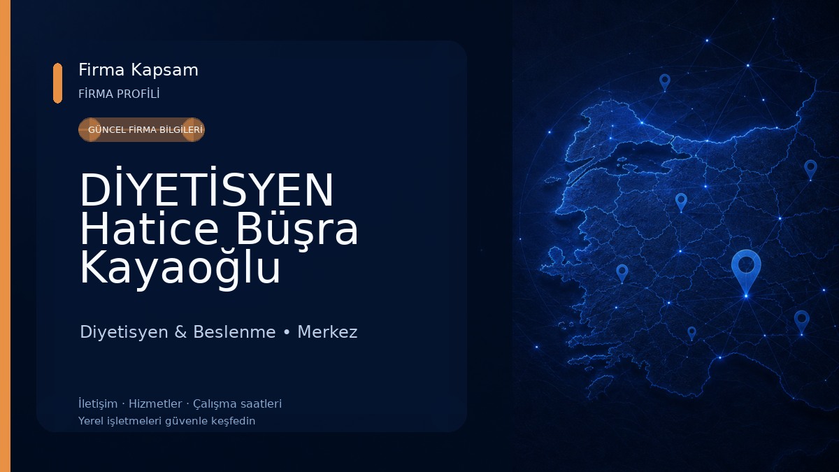 DİYETİSYEN Hatice Büşra Kayaoğlu Diyetisyen & Beslenme