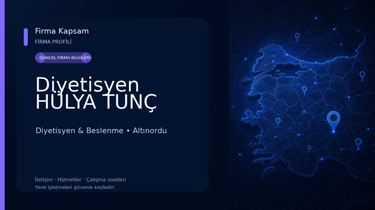 Diyetisyen HÜLYA TUNÇ Diyetisyen & Beslenme