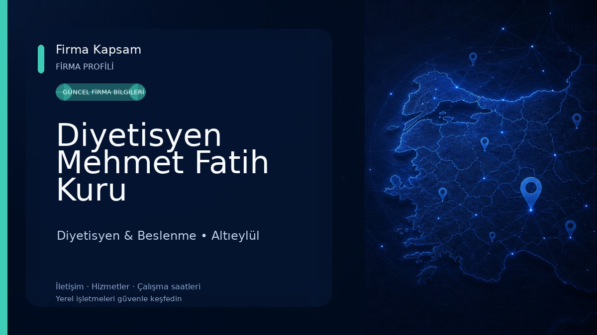 Diyetisyen Mehmet Fatih Kuru Diyetisyen & Beslenme