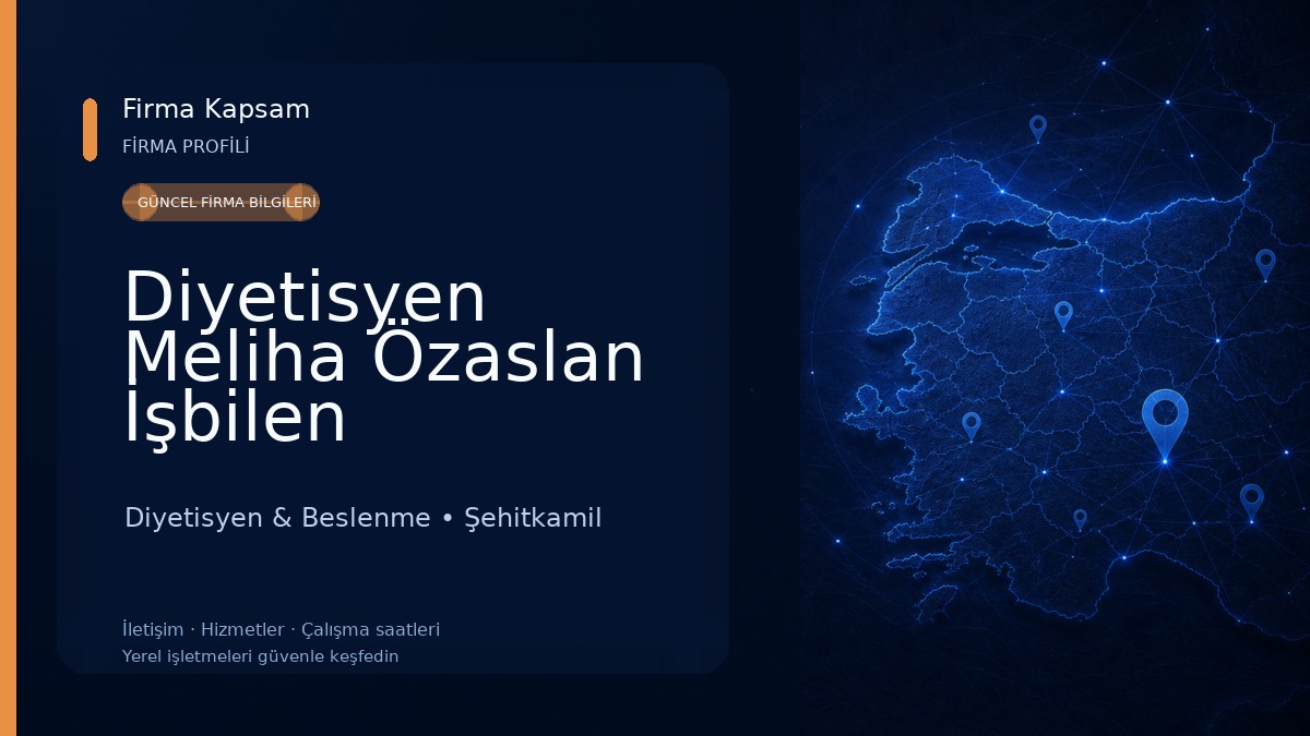 Diyetisyen Meliha Özaslan İşbilen Diyetisyen & Beslenme