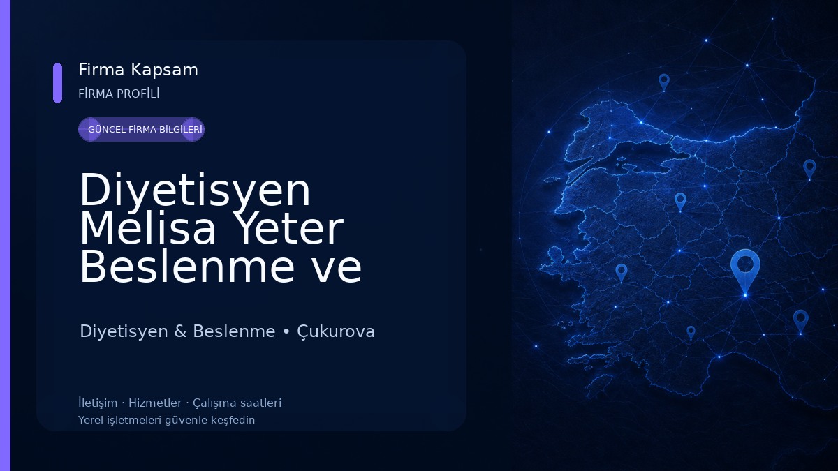 Diyetisyen Melisa Yeter Beslenme ve Sağlıklı Yaşam Merkezi Diyetisyen & Beslenme