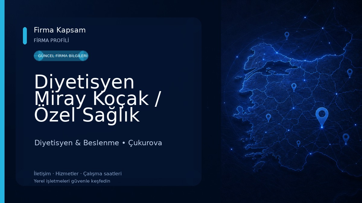 Diyetisyen Miray Koçak / Özel Sağlık Meslek Hizmet Birimi Diyetisyen & Beslenme