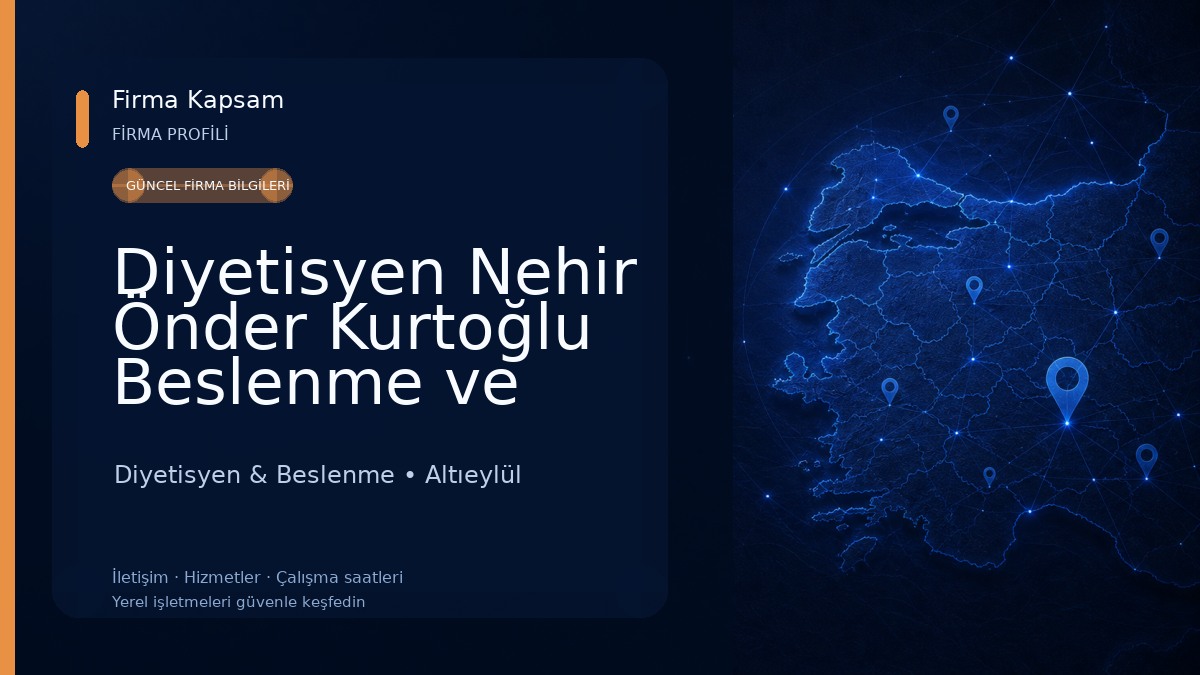 Diyetisyen Nehir Önder Kurtoğlu Beslenme ve Sağlıklı Yaşam Merkezi Diyetisyen & Beslenme