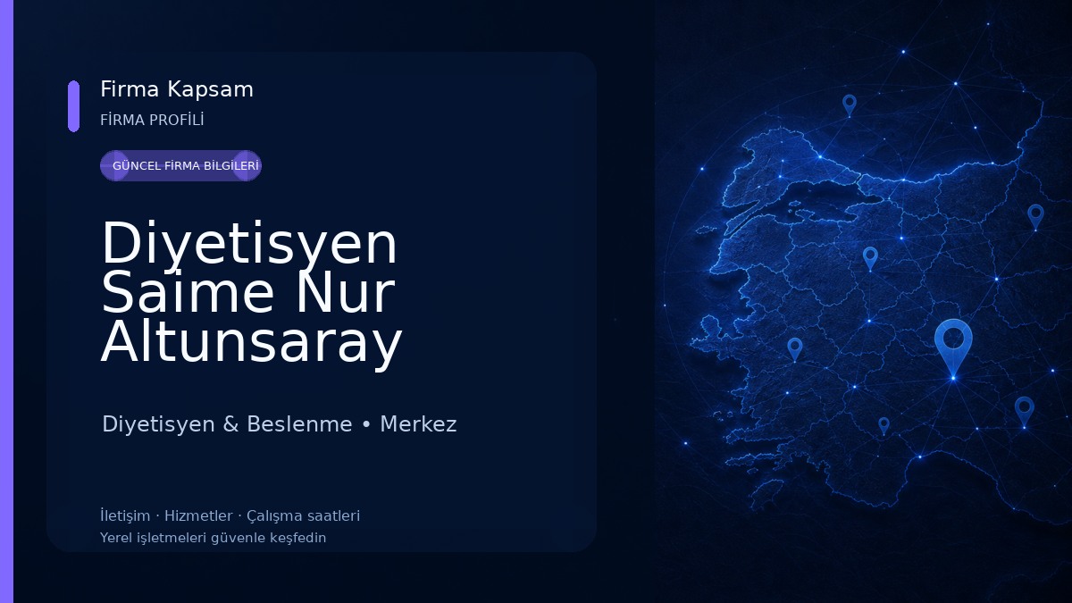 Diyetisyen Saime Nur Altunsaray