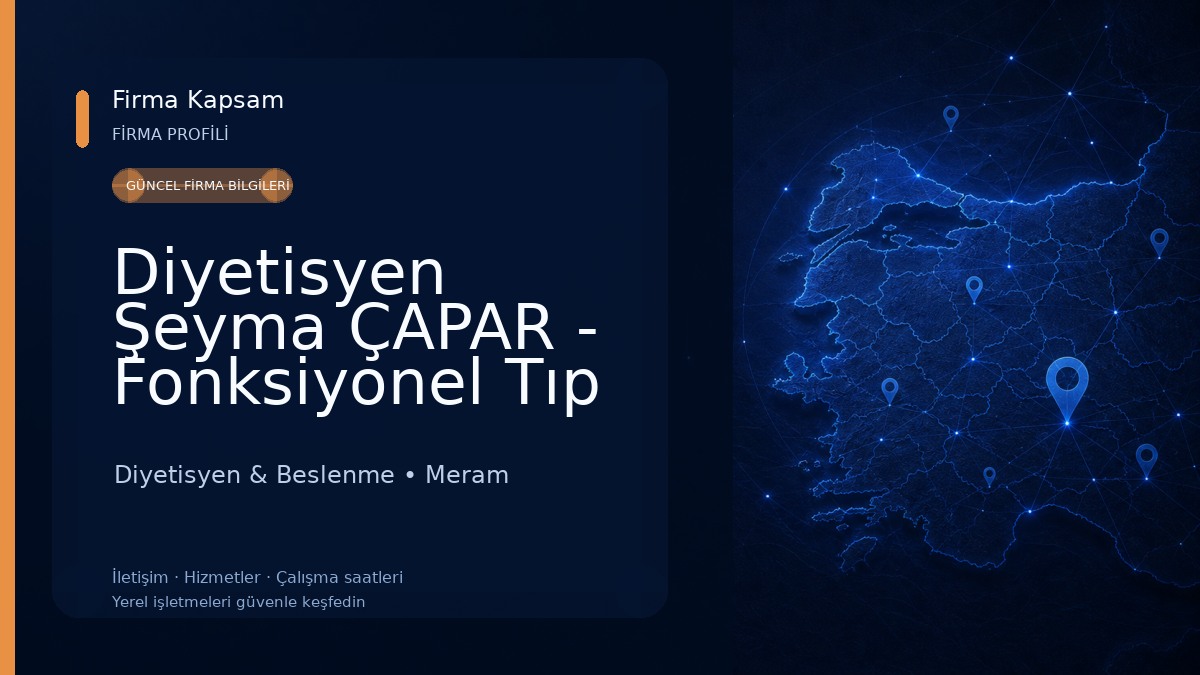 Diyetisyen Şeyma ÇAPAR - Fonksiyonel Tıp Diyetisyeni - Konya Diyetisyen Diyetisyen & Beslenme