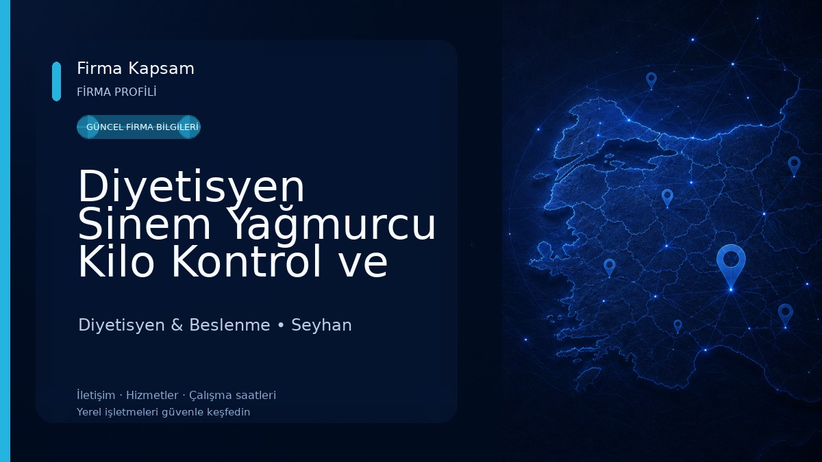 Diyetisyen Sinem Yağmurcu Kilo Kontrol ve Sağlıklı Yaşam Merkezi Diyetisyen & Beslenme