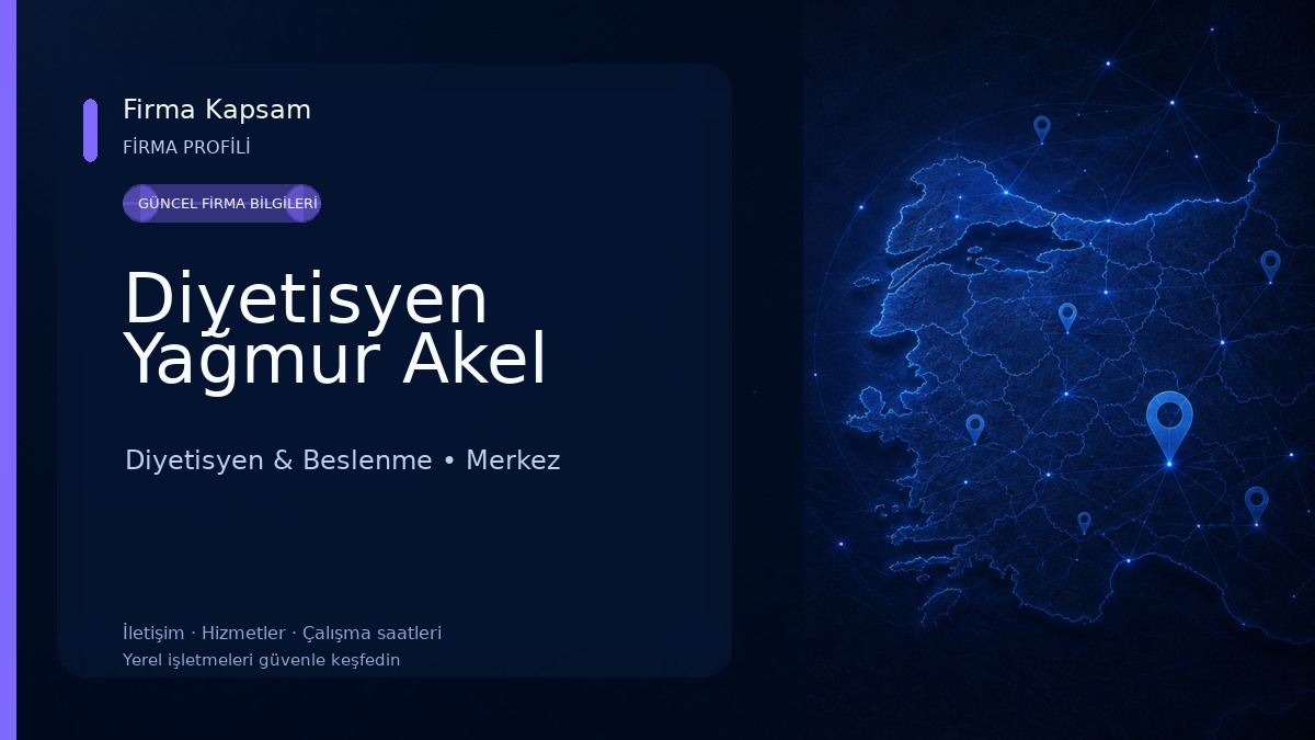 Diyetisyen Yağmur Akel Diyetisyen & Beslenme