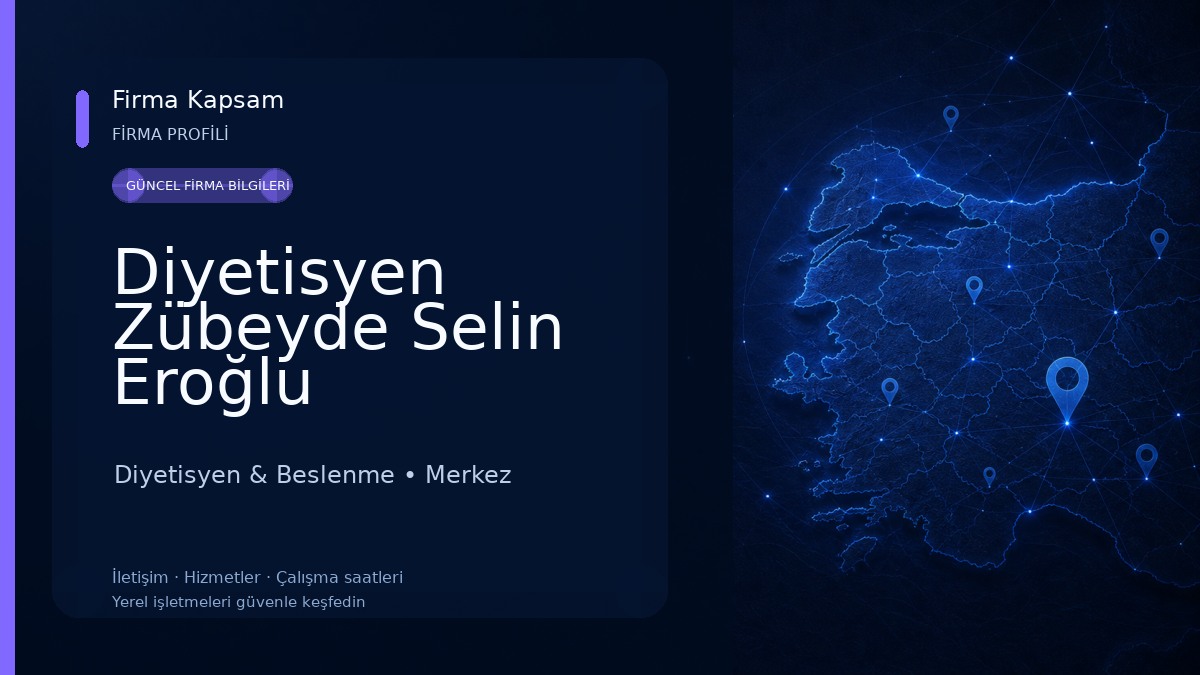 Diyetisyen Zübeyde Selin Eroğlu Diyetisyen & Beslenme