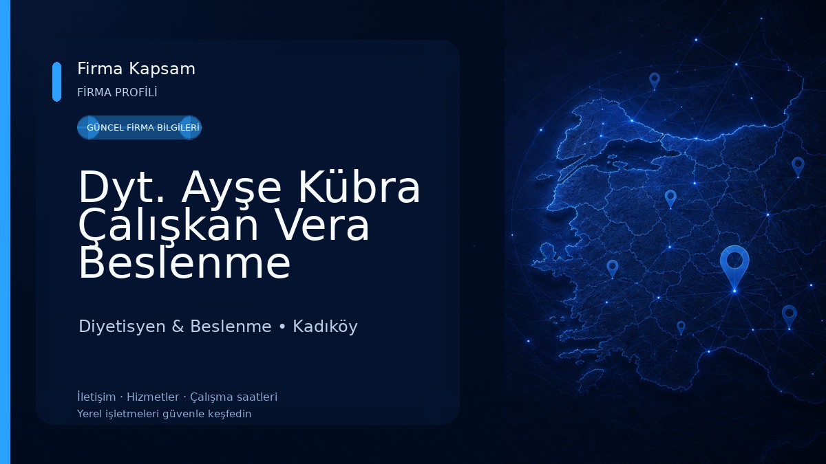 Dyt. Ayşe Kübra Çalışkan Vera Beslenme Danışmanlık