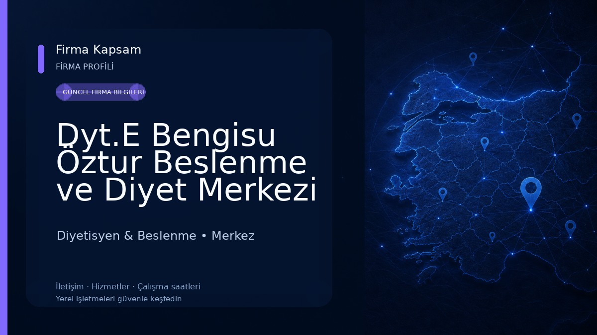 Dyt.E Bengisu Öztur Beslenme ve Diyet Merkezi