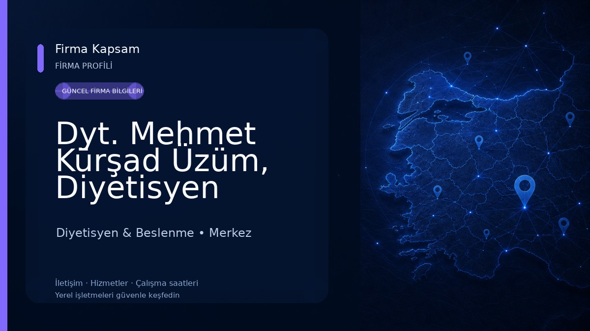 Dyt. Mehmet Kürşad Üzüm, Diyetisyen Diyetisyen & Beslenme