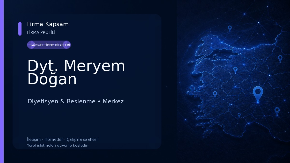 Dyt. Meryem Doğan Diyetisyen & Beslenme