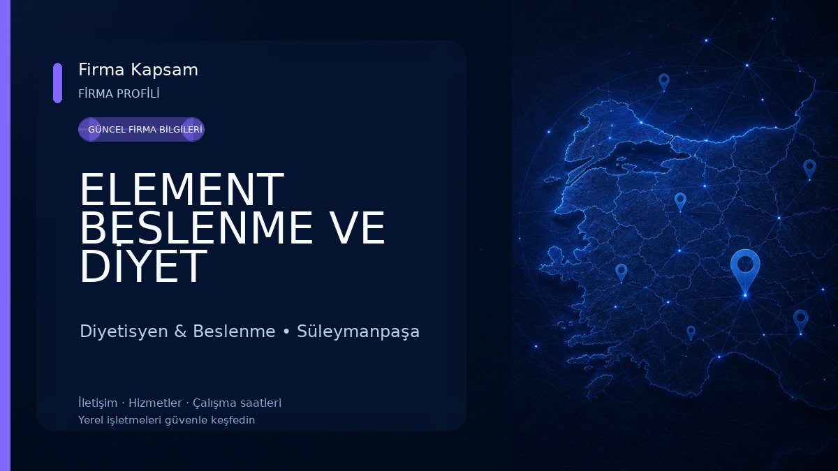 ELEMENT BESLENME VE DİYET DANIŞMANLIĞI MERKEZİ Diyetisyen & Beslenme