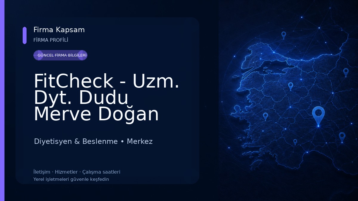 FitCheck - Uzm. Dyt. Dudu Merve Doğan Diyetisyen & Beslenme