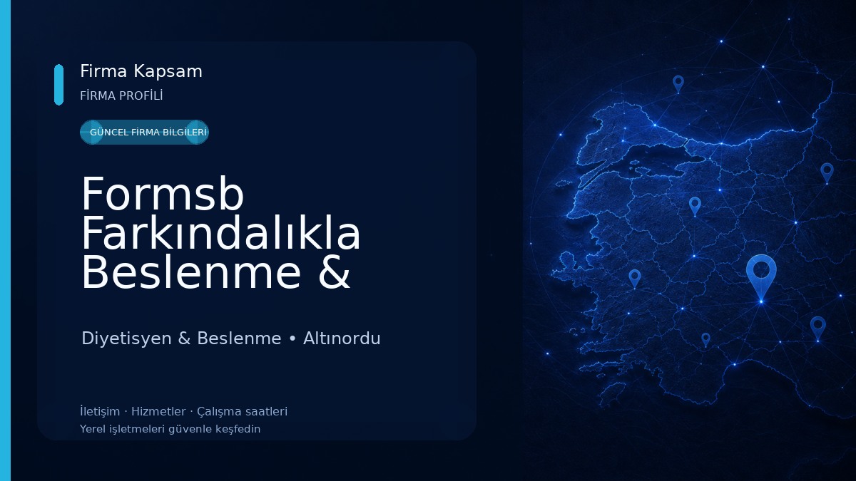 Formsb Farkındalıkla Beslenme & Diyet Danışmanlık Merkezi Diyetisyen & Beslenme