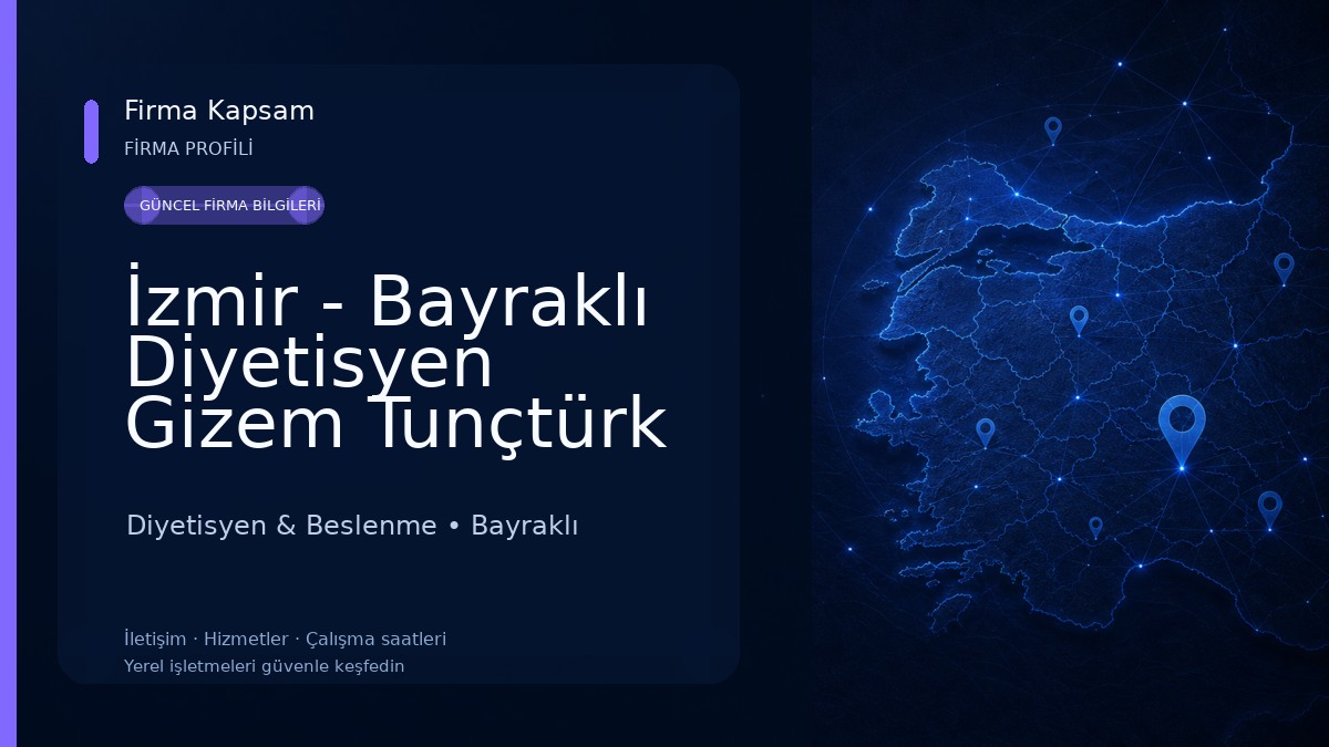 İzmir - Bayraklı Diyetisyen Gizem Tunçtürk Ege Diyetisyen & Beslenme