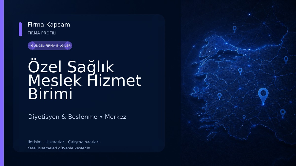Özel Sağlık Meslek Hizmet Birimi Diyetisyen Doğukan CAN