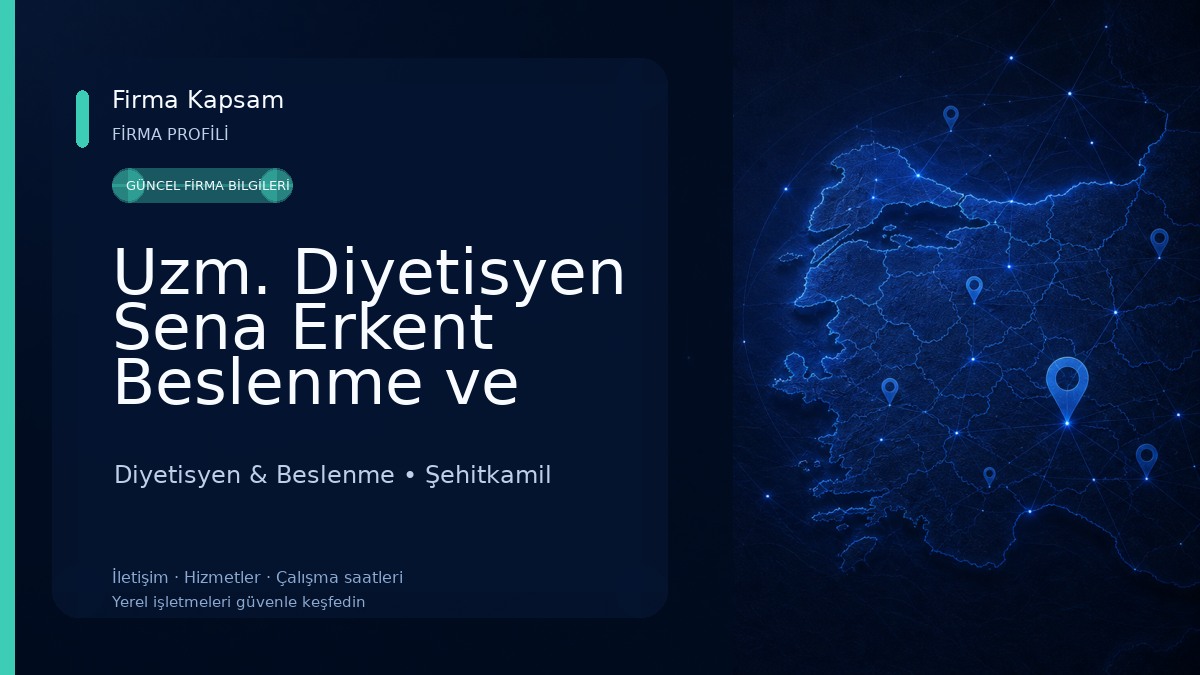 Uzm. Diyetisyen Sena Erkent Beslenme ve Danışmanlık Merkezi Diyetisyen & Beslenme