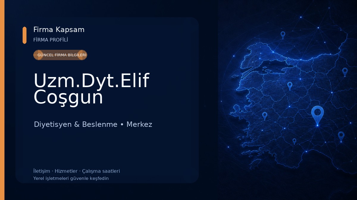 Uzm.Dyt.Elif Coşgun Diyetisyen & Beslenme