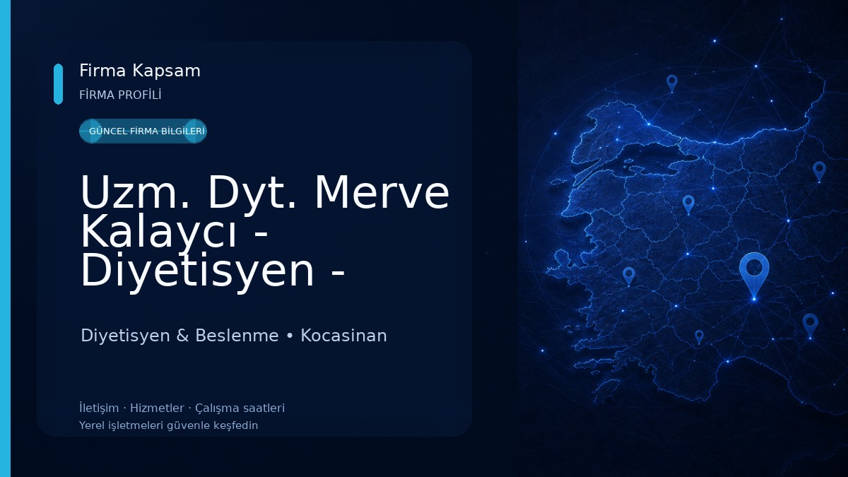 Uzm. Dyt. Merve Kalaycı - Diyetisyen - Kayseri Diyetisyen & Beslenme
