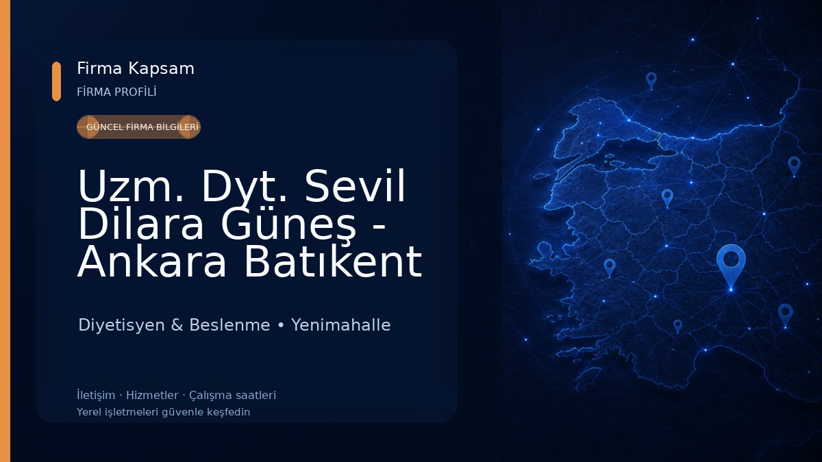 Uzm. Dyt. Sevil Dilara Güneş - Ankara Batıkent Uzman Diyetisyen Diyetisyen & Beslenme