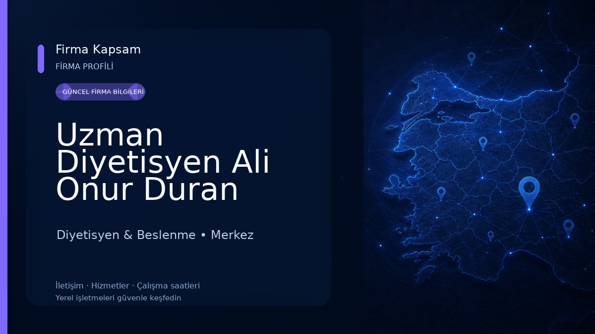 Uzman Diyetisyen Ali Onur Duran Diyetisyen & Beslenme