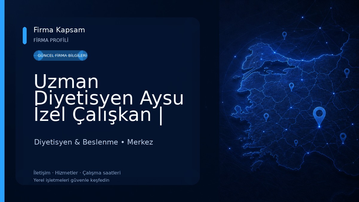 Uzman Diyetisyen Aysu İzel Çalışkan | Edirne Diyetisyen Diyetisyen & Beslenme