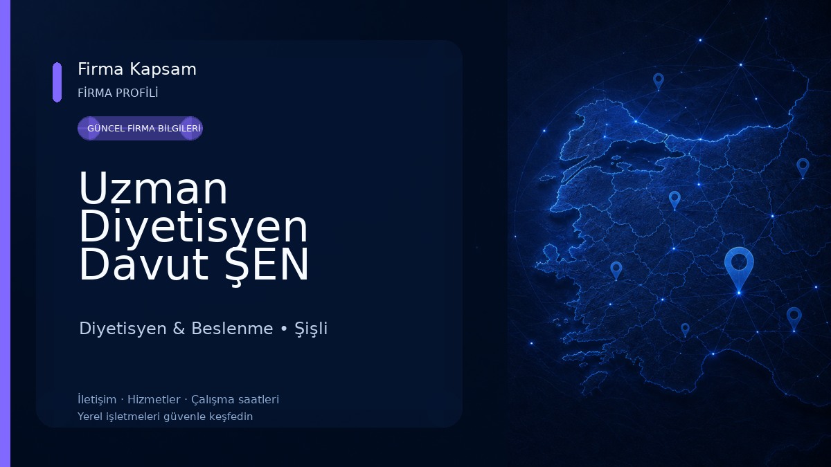 Uzman Diyetisyen Davut ŞEN Diyetisyen & Beslenme