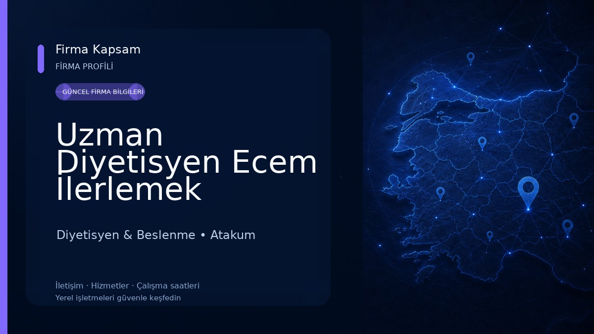Uzman Diyetisyen Ecem İlerlemek Atakum Şube Diyetisyen & Beslenme