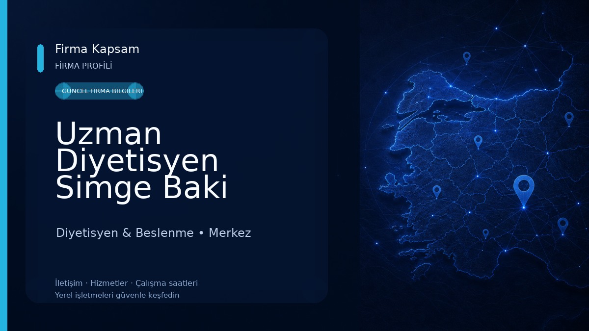 Uzman Diyetisyen Simge Baki Beslenme ve Sağlıklı Yaşam Merkezi Diyetisyen & Beslenme